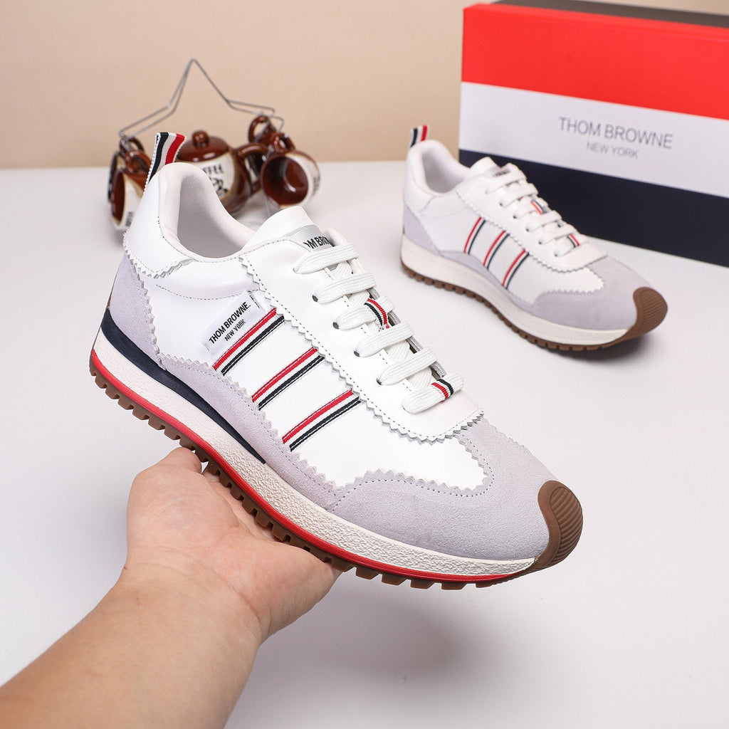Thom Browne Low-Top Leather Sneakers