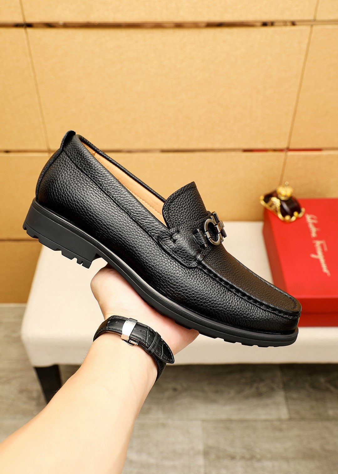 Ferragamo Leather Bit Loafers