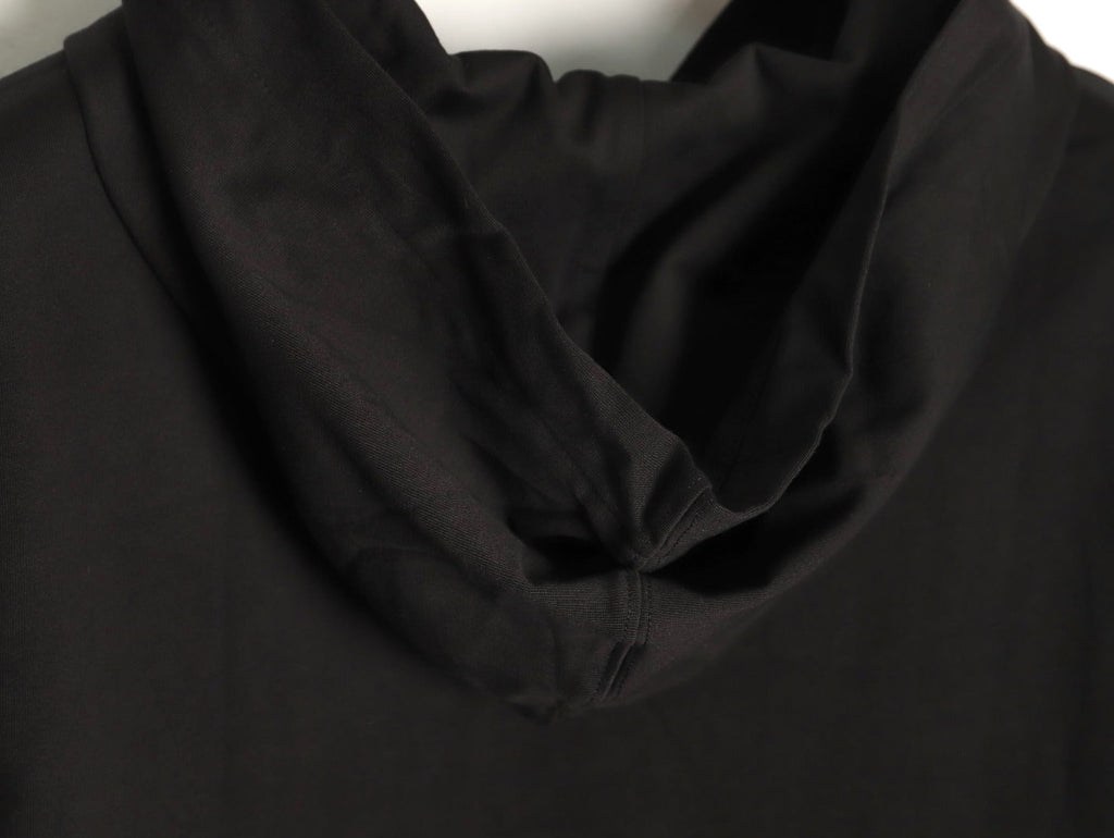 Prada PRD Neck-Label Relaxed Pullover Hoodie - Black