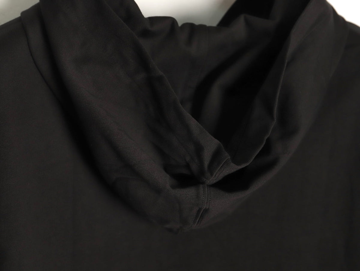 Prada PRD Neck-Label Relaxed Pullover Hoodie - Black
