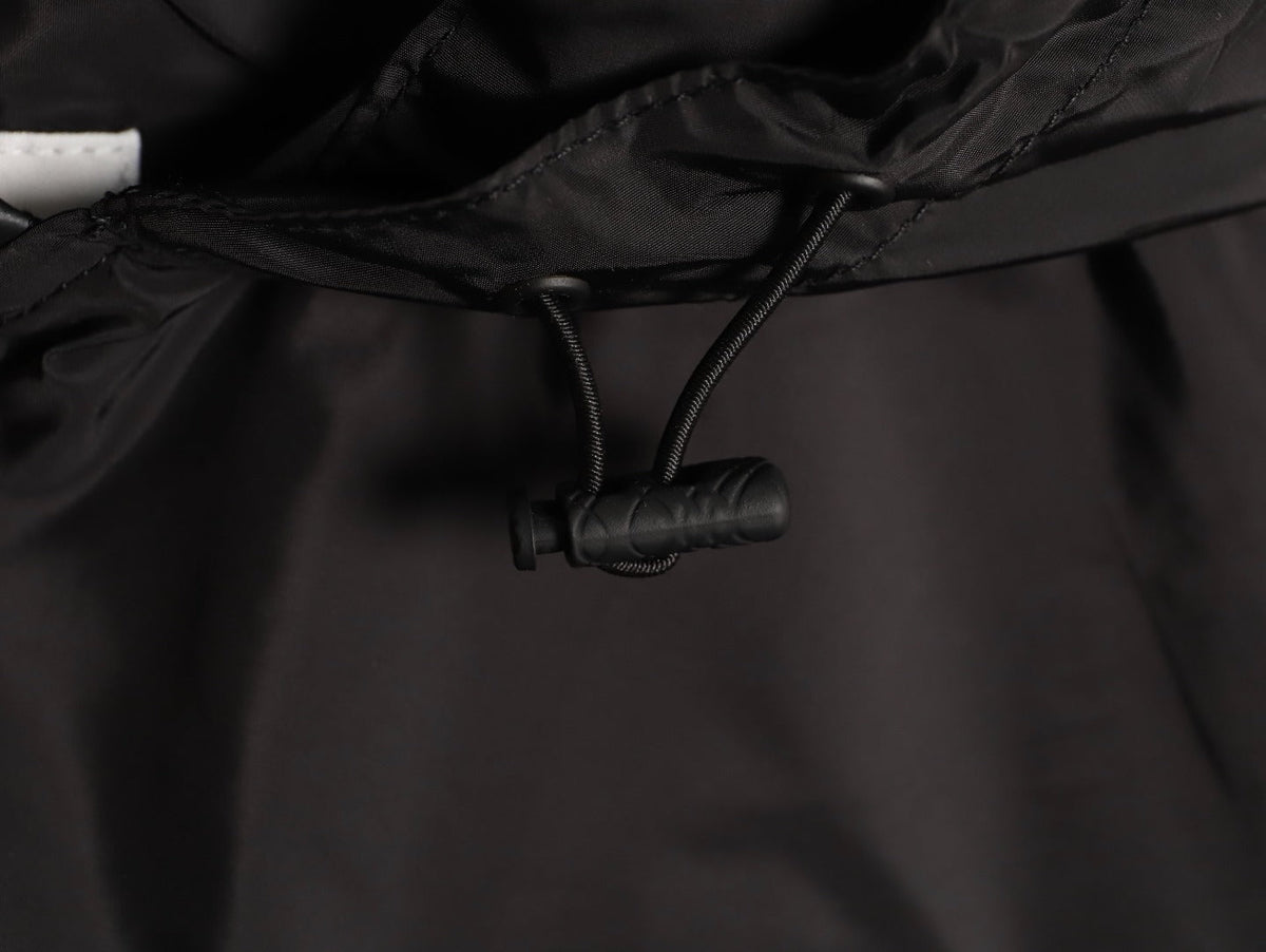 Burberry Equestrian Emblem Hooded Zip Jacket - Black