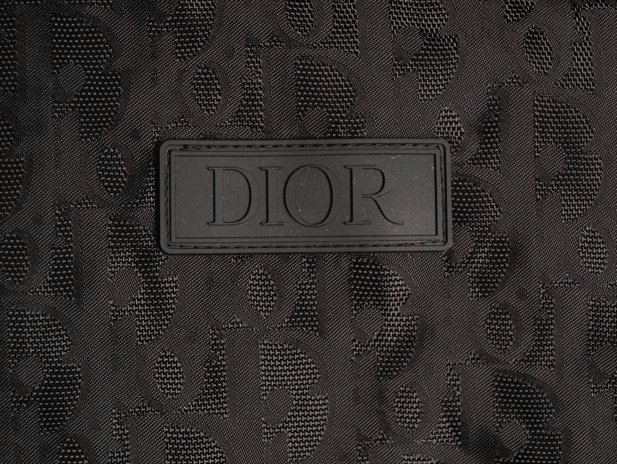 Dior 25SS Black Allover Jacquard Collared Jacket