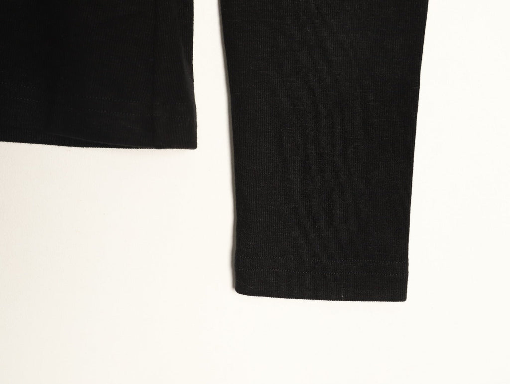 Burberry Equestrian-Detail Check Elbow-Patch Long-Sleeve Top - Black