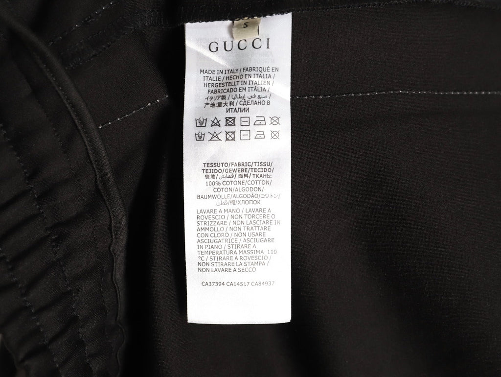 Gucci Side-Lettering Trim Drawstring Trousers - Black