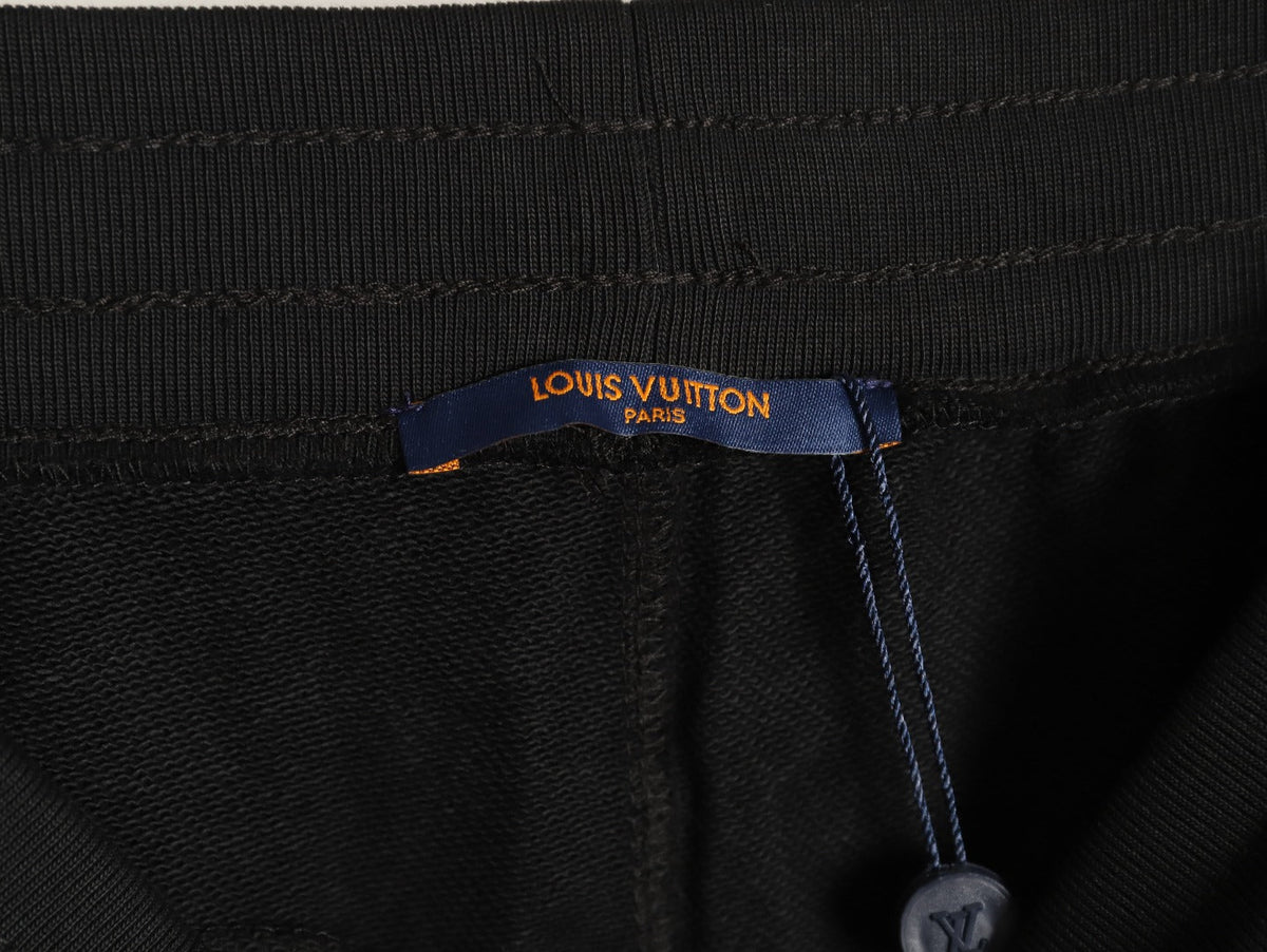 Louis Vuitton Sketch-Style Monogram Drawstring Trousers - Black