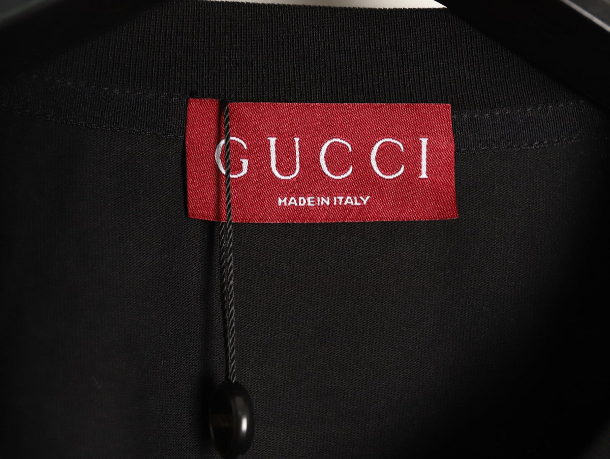 Gucci Monogram-Style Pocket-Patch Short-Sleeve T-Shirt - Black